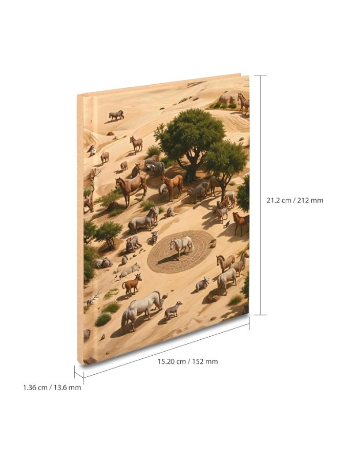 FIS® Hard Cover Notebook, A5 Size(148x210mm), 96 Sheets, Single Line Ruling, White Paper, Packet of 5 Pieces, Safari Animals Cover Design 2-FSNBHCA596D2 - Image 4
